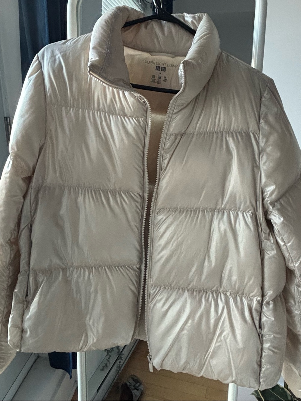 Uniqlo Light Beige Ultra Light Down Puffer Jacket